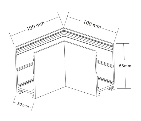 Соединитель для накладного шинопровода угловой Crystal Lux CLT 0.215 04 BL