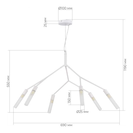 Подвесной светильник Evoluce KAITO SLE1129-503-06