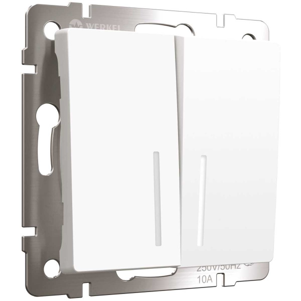 Выключатель Werkel двухклавишный W1122161 4690389191855