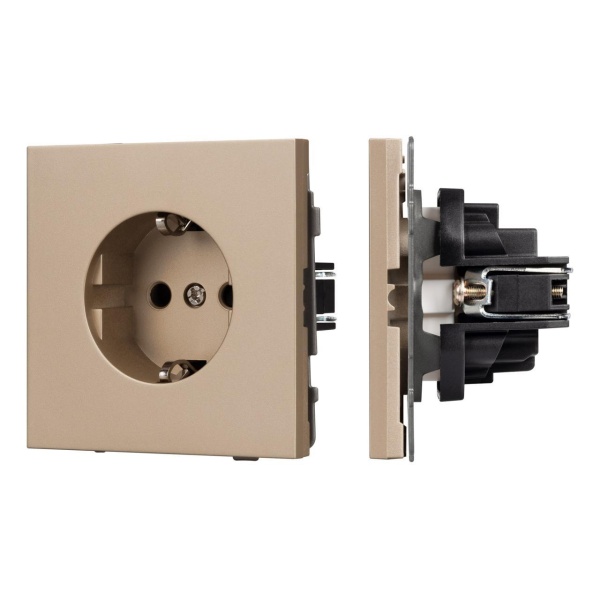Механизм электрической розетки SCT-TENDO-MEU1-PL-GD (230V, 16A) Arlight 054081