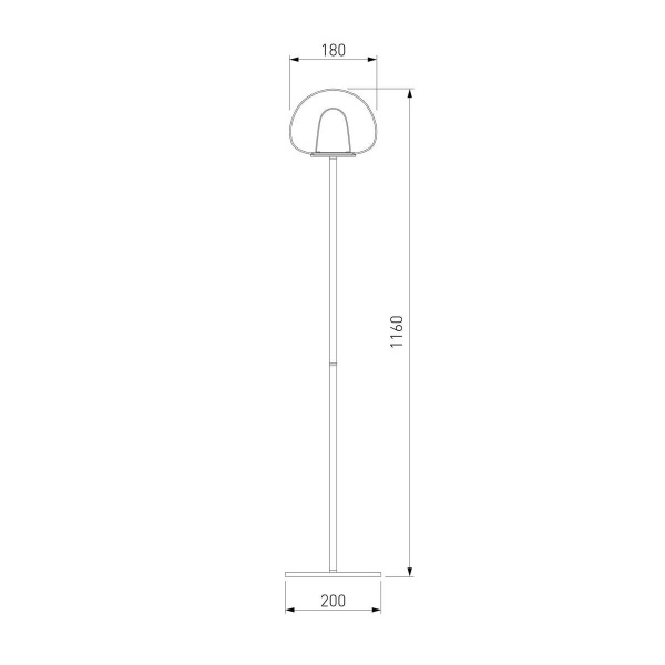 Торшер Eurosvet Twice 90327/1 черный