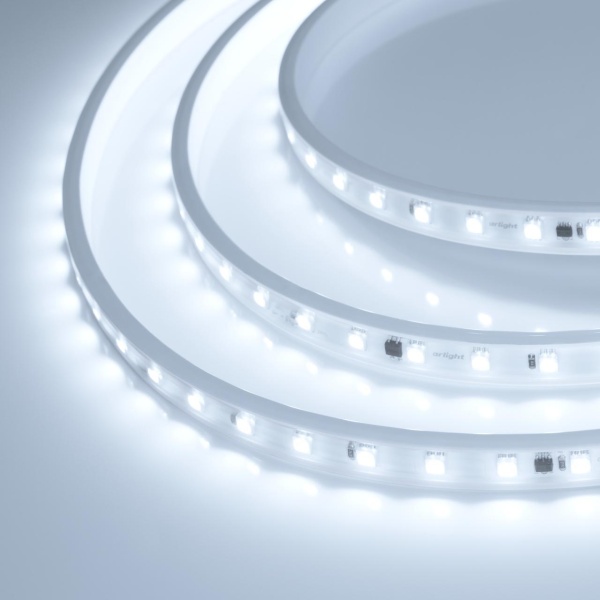 Светодиодная влагозащищенная лента Arlight 8W/m 54LED/m 5060SMD холодный белый 10M 029403(2)