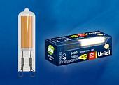 Лампа светодиодная (UL-00005057) G9 6W 3000K прозрачная LED-JCD-6W/3000K/G9/CL GLZ08TR