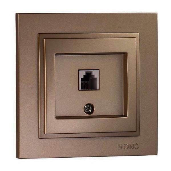 Розетка телефонная RJ11 Mono Electric Despina 3 кат бронза 102-232305-124 Розетка телефонная RJ11 Mono Electric Despina 3 кат бронза 102-232305-124