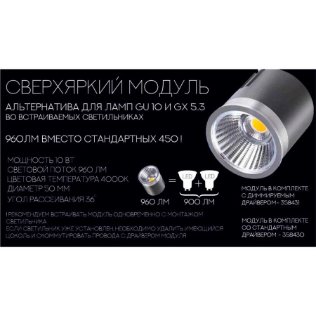 Светодиодный модуль Novotech Diod 358431 Светодиодный модуль Novotech Diod 358431