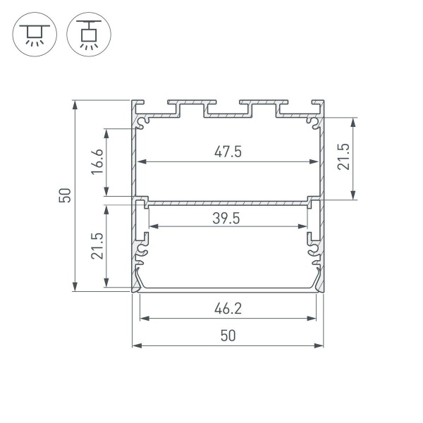 Профиль Arlight Line-S-5050-3000 White 041844