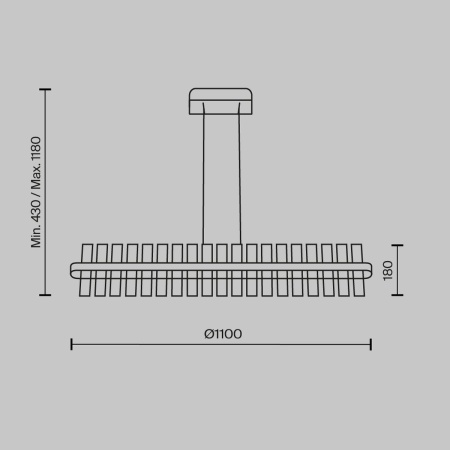 Подвесная светодиодная люстра Maytoni Mirage MOD173PL-L48BS3K