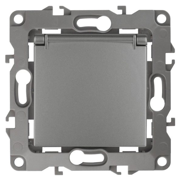 Розетка ЭРА 12 2P E Schuko со шторками с крышкой 16A 250V 12-2103-12 Б0019327 Розетка ЭРА 12 2P E Schuko со шторками с крышкой 16A 250V 12-2103-12 Б0019327