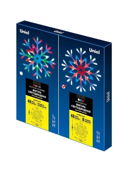 Подвесной светодиодный светильник «Снежинка » Uniel ULD-H4040-048/DTA MULTI IP20 SNOWFLAKE UL-00001403 Подвесной светодиодный светильник «Снежинка » Uniel ULD-H4040-048/DTA MULTI IP20 SNOWFLAKE UL-00001403