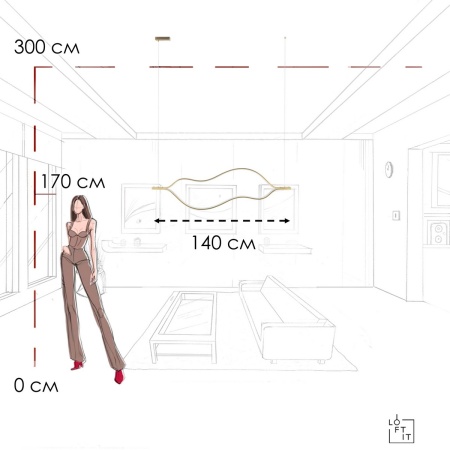 Подвесной светильник Loft IT Tape Light 10403/1400 AB