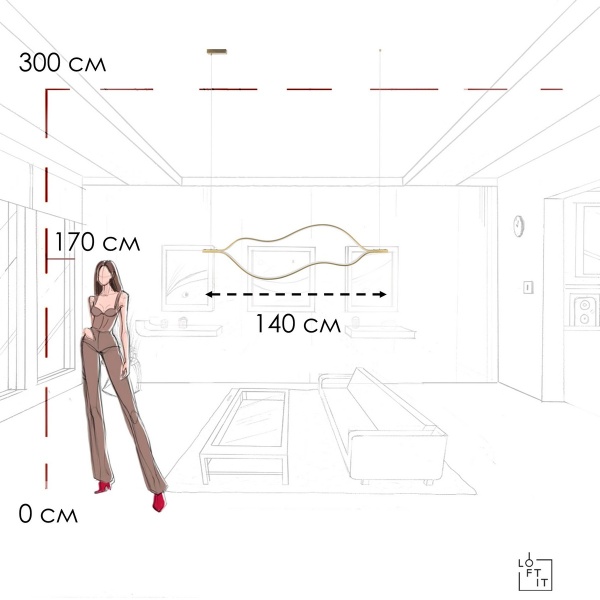 Подвесной светильник Loft IT Tape Light 10403/1400 AB