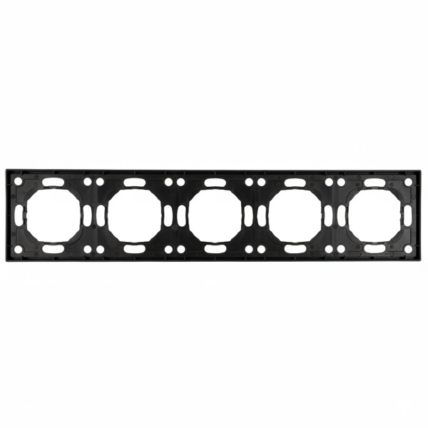 Рамка STEKKER, PFR00-5005-05 5-местная, серия Эмили, черный уголь, soft touch 49862