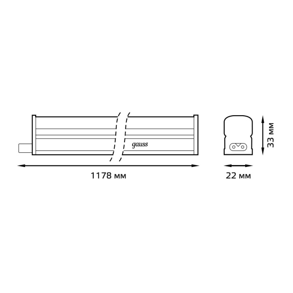 Настенный светодиодный светильник Gauss Led TL Elementary 130411214 Настенный светодиодный светильник Gauss Led TL Elementary 130411214