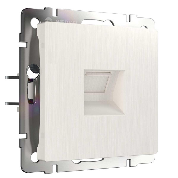 Телефонная розетка Werkel RJ-11 перламутровый рифленый W1182013 4690389172731