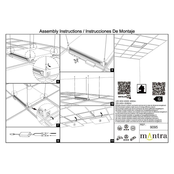 Встраивамое светодиодное окно Mantra BLUE SKY 9095