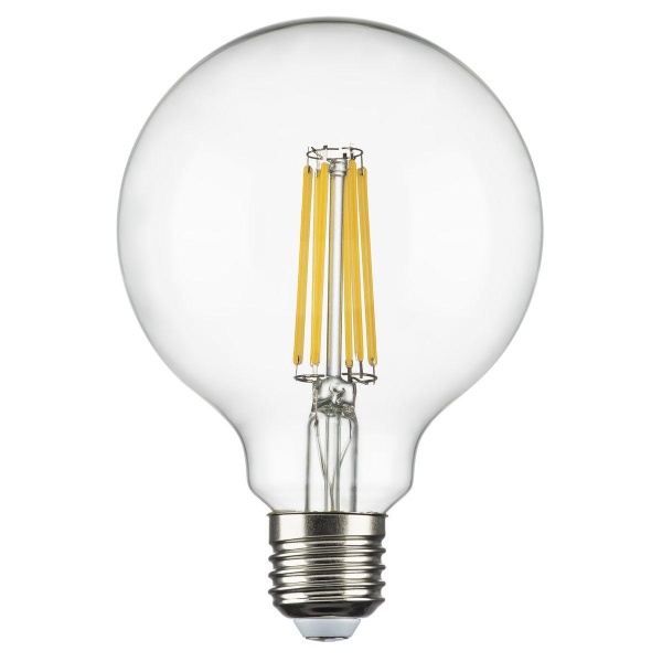 Лампа светодиодная филаментная Lightstar E27 8W 4000K прозрачная 933004