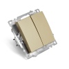 Переключатель двухклавишный Stekker Катрин золото GLS10-7107-08 49220