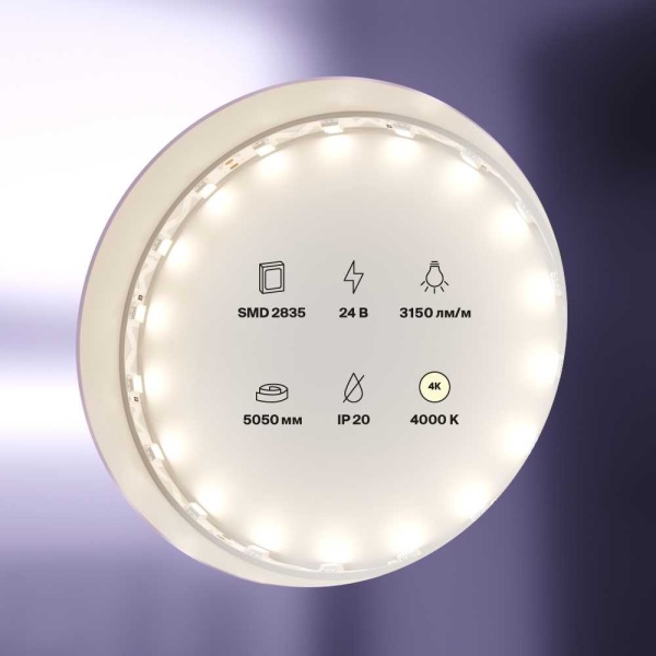 Светодиодная лента Maytoni Led Strip 12W/m 60LED/m 5050SMD дневной белый 5M 20045
