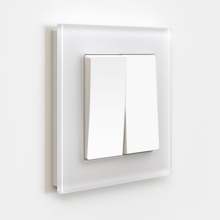 Выключатель двухклавишный Werkel белый матовый W1120061 4690389184611