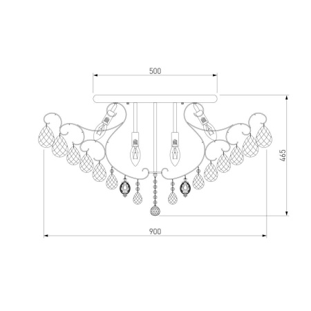 Потолочная люстра Eurosvet 10081/12 золото/прозрачный хрусталь Strotskis
