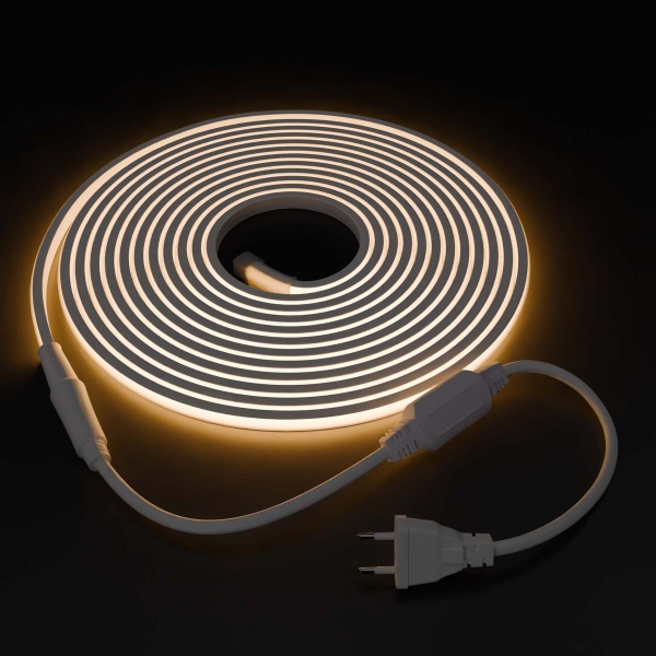 Светодиодная влагозащищенная лента Apeyron 11W/m 288LED/m COB теплый белый 5M 10-104