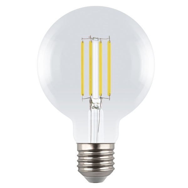 Лампа светодиодная Uniel E27 5W 3000K прозрачная LED-G95-5W/3000K/E27/CL GLY01TR UL-00011942