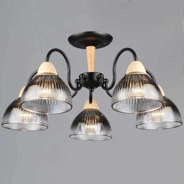 Люстра Reluce 69660-0.3-05 BK+WOOD