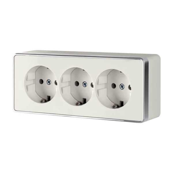 Розетка тройная с заземлением и шторками Werkel Gallant слоновая кость W5073103 4690389163906 Розетка тройная с заземлением и шторками Werkel Gallant слоновая кость W5073103 4690389163906