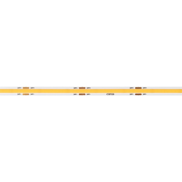 Светодиодная лента Arlight 8W/m 320LED/m CSP теплый белый 5М COB-X320-8mm 24V Warm3500 044584