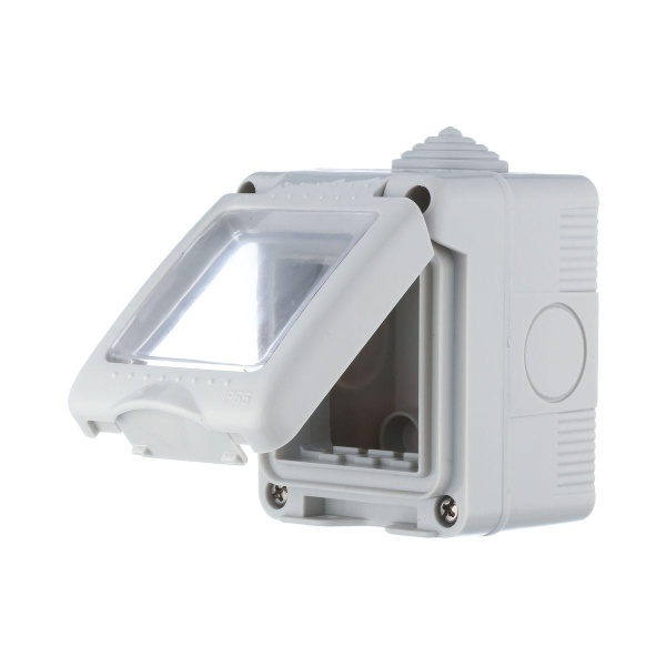 Коробка для открытого монтажа LK Studio LK45 с панелью серый 855003-1 Коробка для открытого монтажа LK Studio LK45 с панелью серый 855003-1