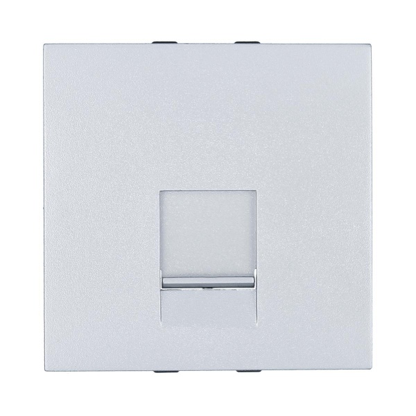 Накладка LK Studio для розетки телефонной, компьютерной RJ,45х45мм (серебристый металлик) LK45 853203-1