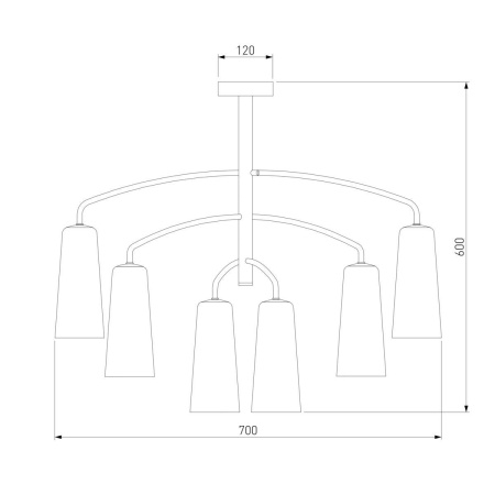 Подвесная люстра Eurosvet Omber 70137/6 хром