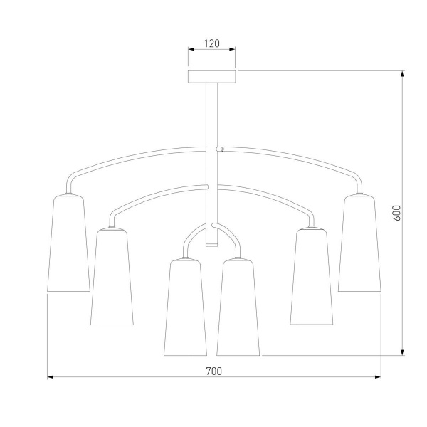 Подвесная люстра Eurosvet Omber 70137/6 латунь
