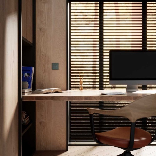 Выключатель встраиваемый S70 для жалюзи 10А, (титан) Voltum VLS020706