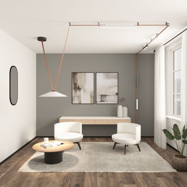 Трековый светильник Denkirs Belty Flow DK5668-WH+BK