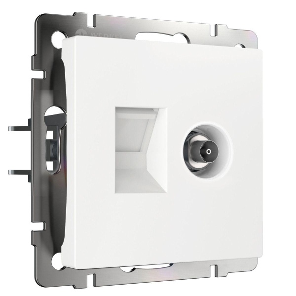 Розетка Werkel TV/RJ-45 6 кат белый W1181301 4690389174414 Розетка Werkel TV/RJ-45 6 кат белый W1181301 4690389174414