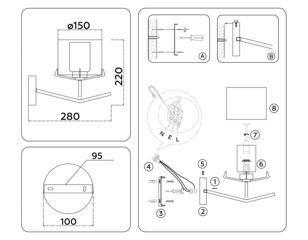 Бра Ambrella Light High Light Modern LH57004 Бра Ambrella Light High Light Modern LH57004