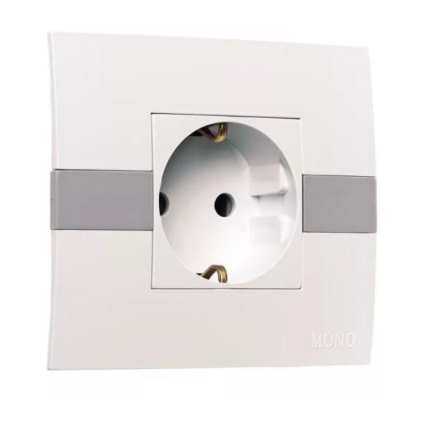 Розетка 2К+З Mono Electric Eсо 16A 250V винтовое подключение белый 101-010107-117 Розетка 2К+З Mono Electric Eсо 16A 250V винтовое подключение белый 101-010107-117