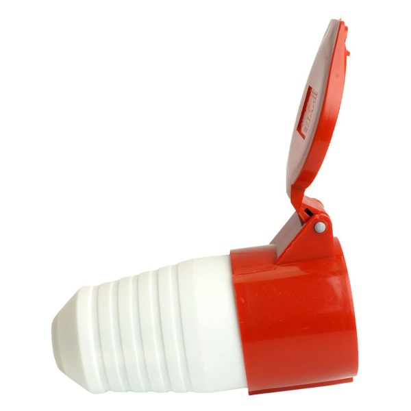 Розетка переносная 3P+PE+N Stekker с крышкой красный RST32-225-44 49443