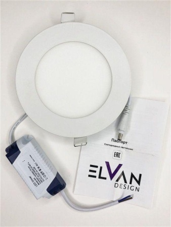 Встраиваемый светодиодный светильник Elvan VLS-102R-9W-WW-Wh