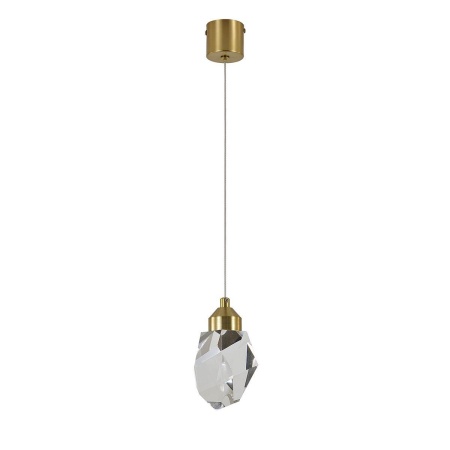 Подвесной светодиодный светильник Indigo Crystal 12053/1P Brass V000132L