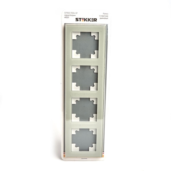 Рамка 4-постовая Stekker Катрин дымчатый GFR00-7004-07 49037
