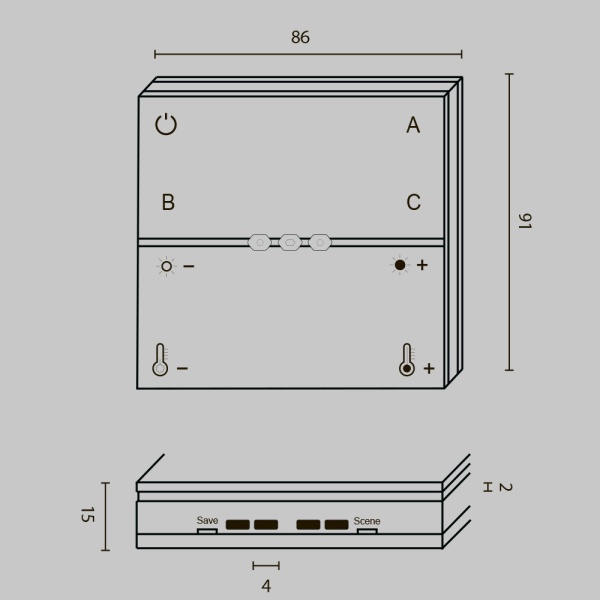 Беспроводная панель управления Maytoni Technical Smart home DRC034-8-W Беспроводная панель управления Maytoni Technical Smart home DRC034-8-W