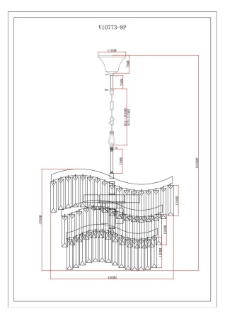 Подвесная люстра Moderli Wave V10773-8P