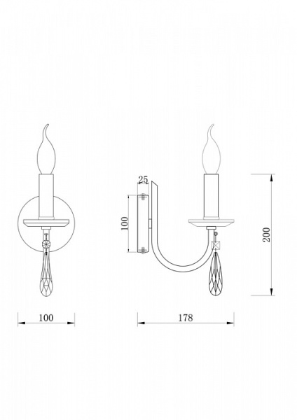 Бра Freya Forte FR1006WL-01N