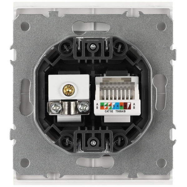 Розетка ЭРА Arktik 16-3110-08 комбинированная RJ45+TV белый матовый Б0070501