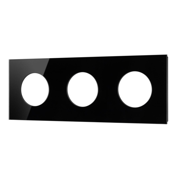Рамка стеклянная FRM-GLARE-GC-3-BK Arlight 043839