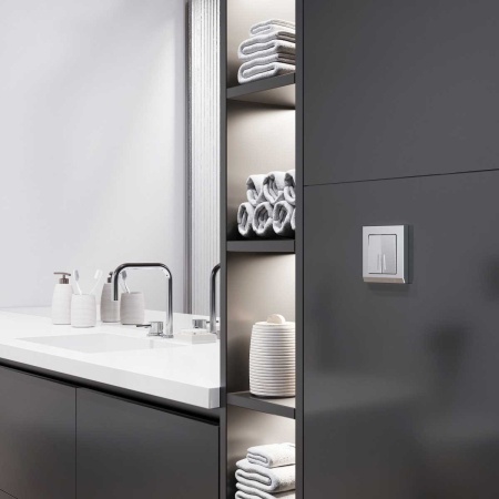 Рамка Werkel Stark на 1 пост серебро W0011865 4690389194931