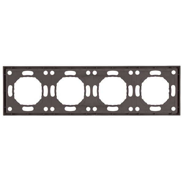 Рамка Stekker, PFR00-5004-09 4-местная Эмили, антрацит, soft touch 49939