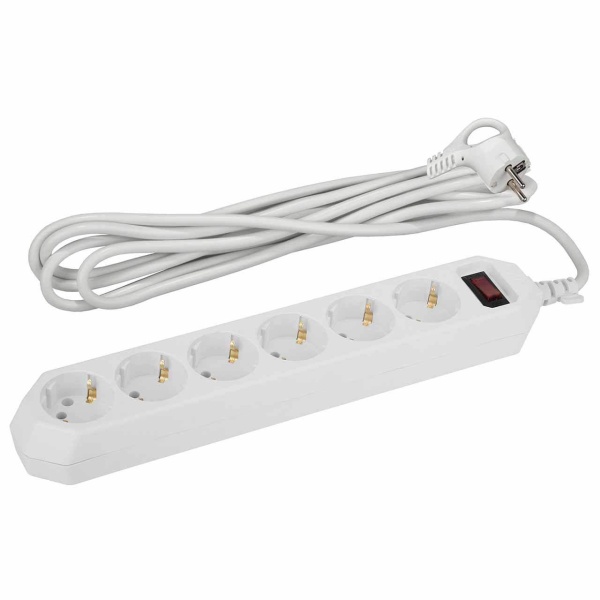Сетевой фильтр ЭРА USF-6es-5m-W-Box Б0037264 Сетевой фильтр ЭРА USF-6es-5m-W-Box Б0037264